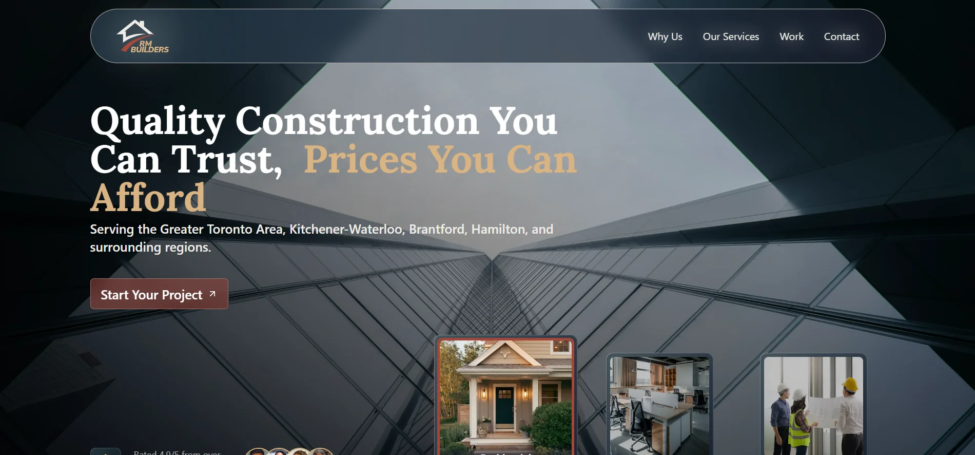 Screenshot of RM Builders
