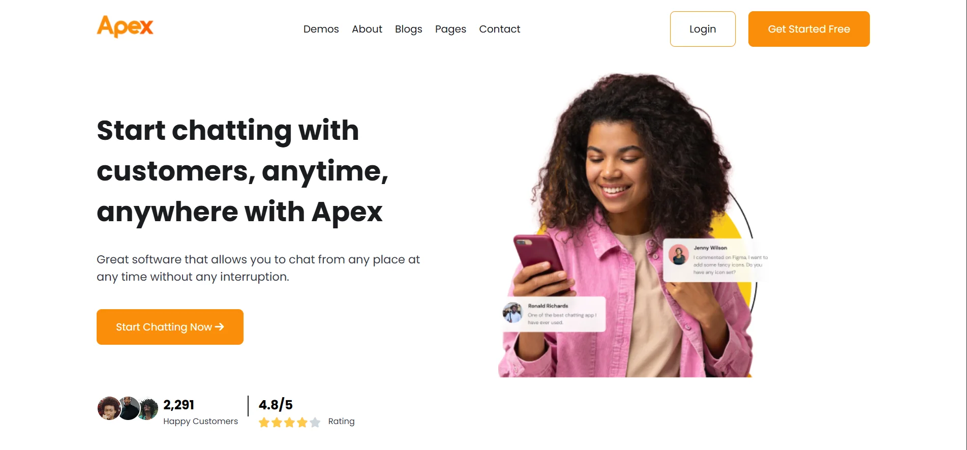 Screenshot of Chatting Site