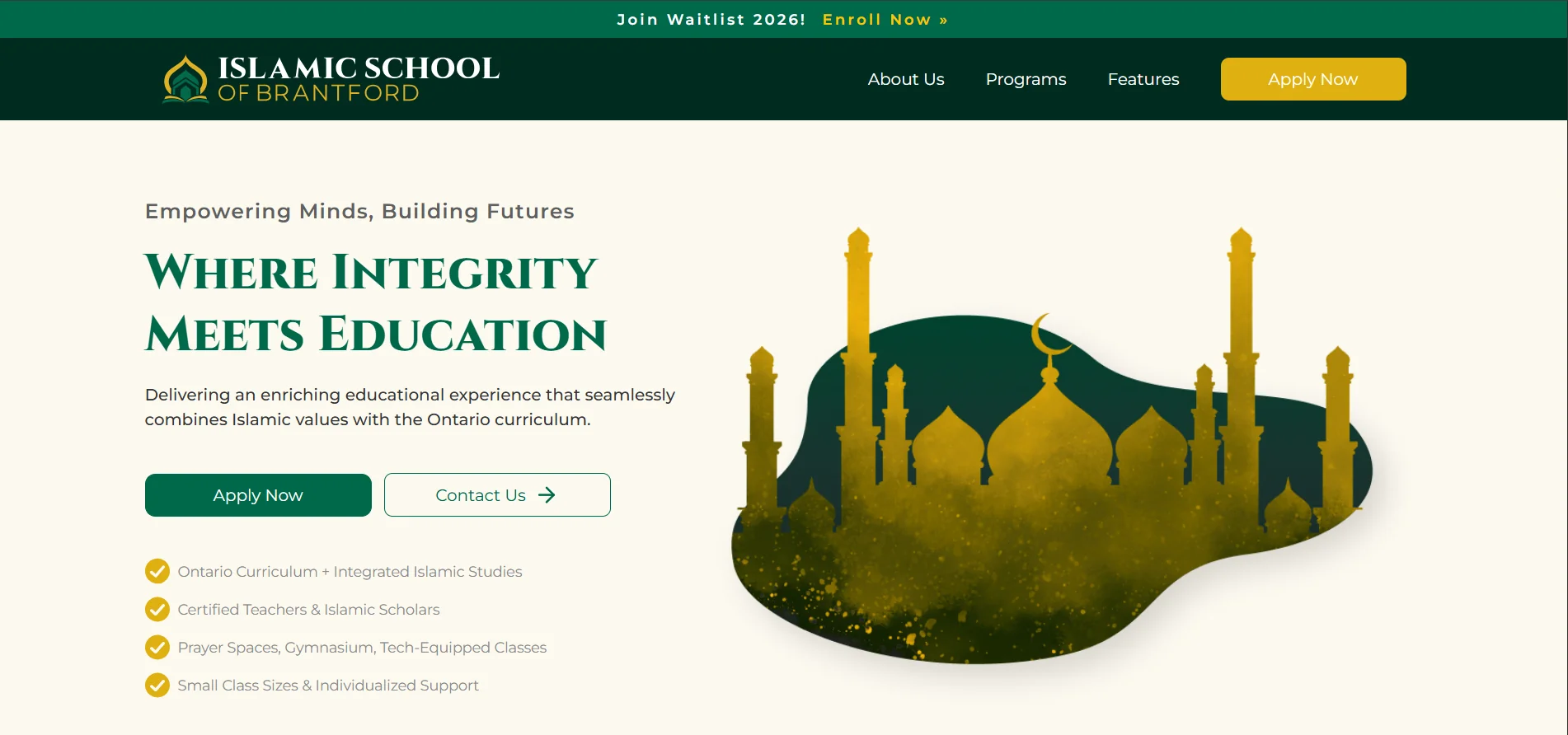 Screenshot of Islamic School of Brantford